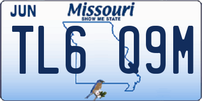 MO license plate TL6Q9M