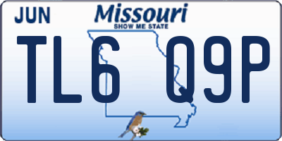 MO license plate TL6Q9P