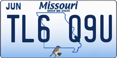 MO license plate TL6Q9U