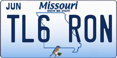 MO license plate TL6R0N