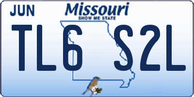 MO license plate TL6S2L