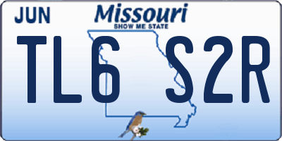 MO license plate TL6S2R
