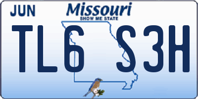 MO license plate TL6S3H