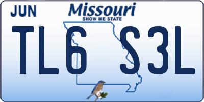 MO license plate TL6S3L