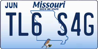 MO license plate TL6S4G