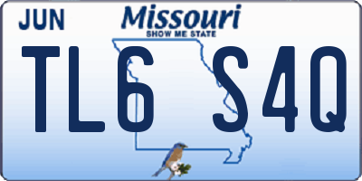 MO license plate TL6S4Q
