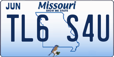 MO license plate TL6S4U