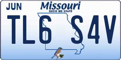 MO license plate TL6S4V