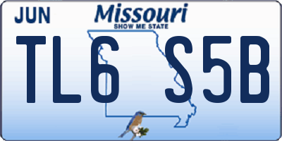 MO license plate TL6S5B