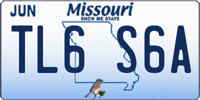 MO license plate TL6S6A