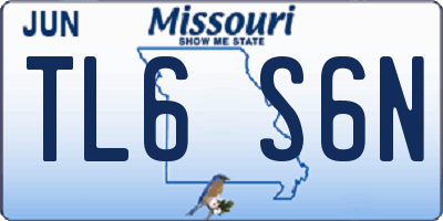 MO license plate TL6S6N