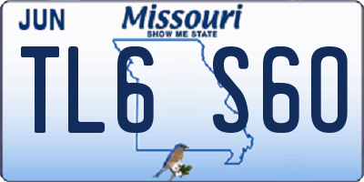MO license plate TL6S6O
