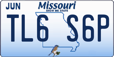 MO license plate TL6S6P