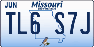 MO license plate TL6S7J