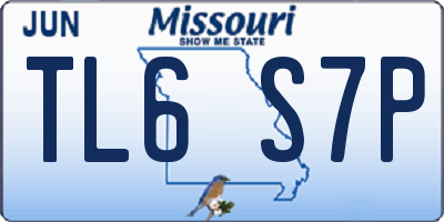 MO license plate TL6S7P