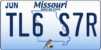 MO license plate TL6S7R