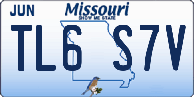 MO license plate TL6S7V