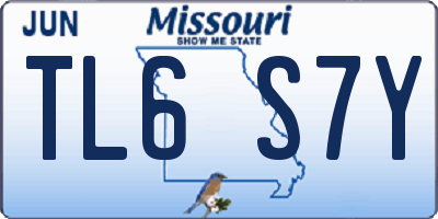 MO license plate TL6S7Y