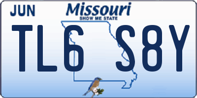 MO license plate TL6S8Y