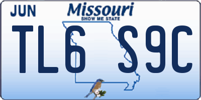 MO license plate TL6S9C