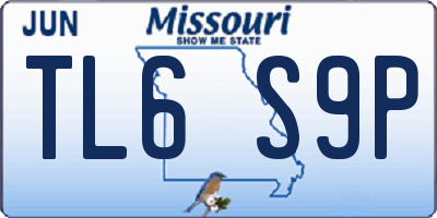MO license plate TL6S9P
