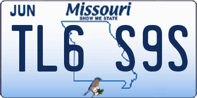 MO license plate TL6S9S