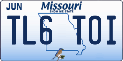 MO license plate TL6T0I