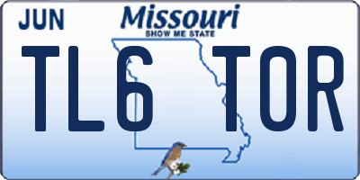 MO license plate TL6T0R