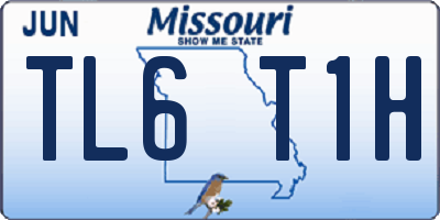 MO license plate TL6T1H