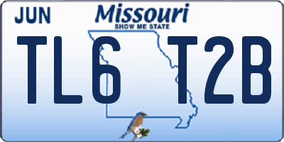 MO license plate TL6T2B