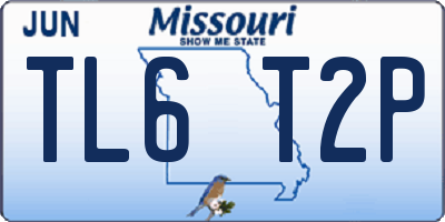 MO license plate TL6T2P