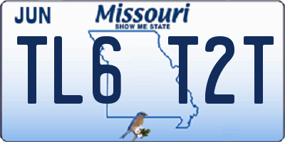 MO license plate TL6T2T