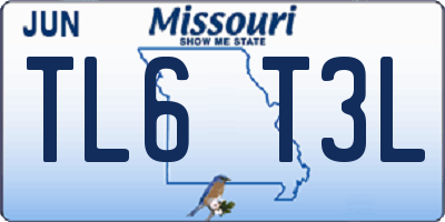 MO license plate TL6T3L
