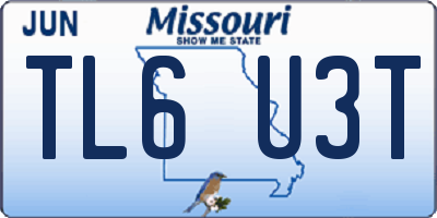 MO license plate TL6U3T