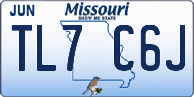 MO license plate TL7C6J