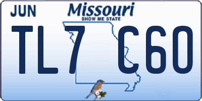 MO license plate TL7C6O