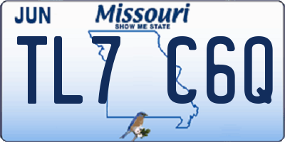 MO license plate TL7C6Q