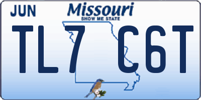MO license plate TL7C6T