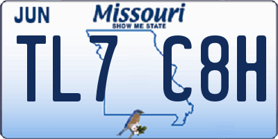 MO license plate TL7C8H