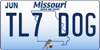 MO license plate TL7D0G