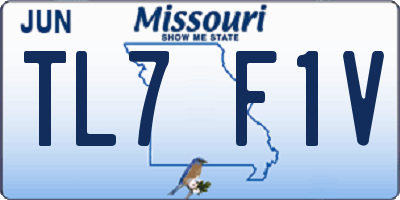 MO license plate TL7F1V