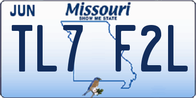 MO license plate TL7F2L