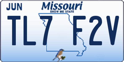 MO license plate TL7F2V