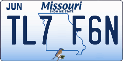 MO license plate TL7F6N
