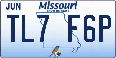 MO license plate TL7F6P