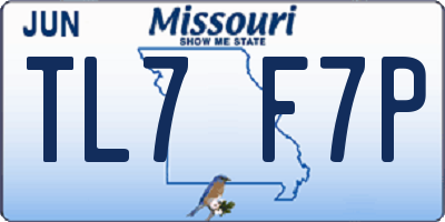 MO license plate TL7F7P