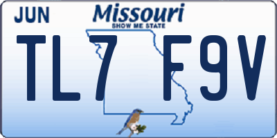 MO license plate TL7F9V