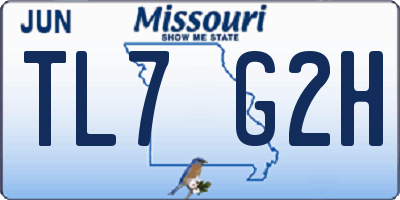 MO license plate TL7G2H