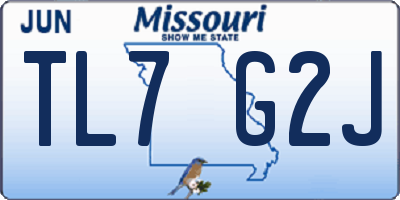 MO license plate TL7G2J