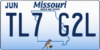 MO license plate TL7G2L